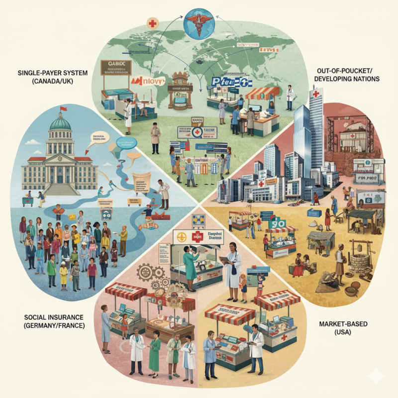 تحلیلی تطبیقی بر نظام‌های سلامت جهانی: تأمین مالی، ارائه خدمات و مسیرهای آینده